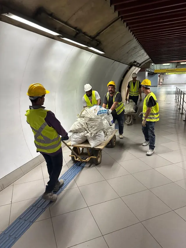 Operação de retirada em área de grande circulação